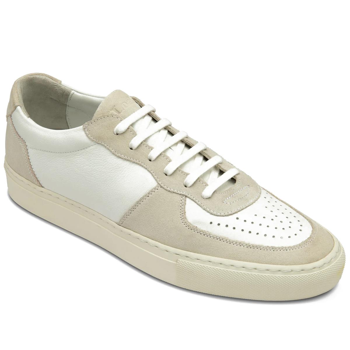 Sand Suede/White Calf Loake Mens Rush Trainers