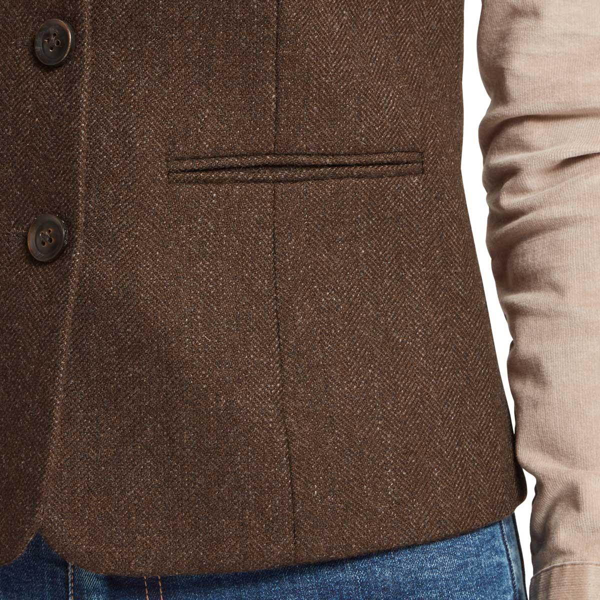 Schoffel Womens Millport Tweed Nehru Waistcoat