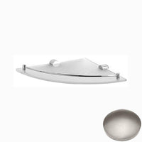 Stainless Steel Finish Samuel Heath Xenon Glass Corner Shelf N5036