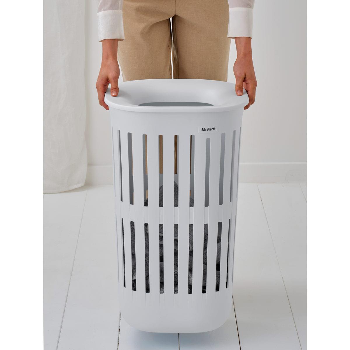 White Brabantia Collect-It Laundry Basket 55L Set of 2 Lifting