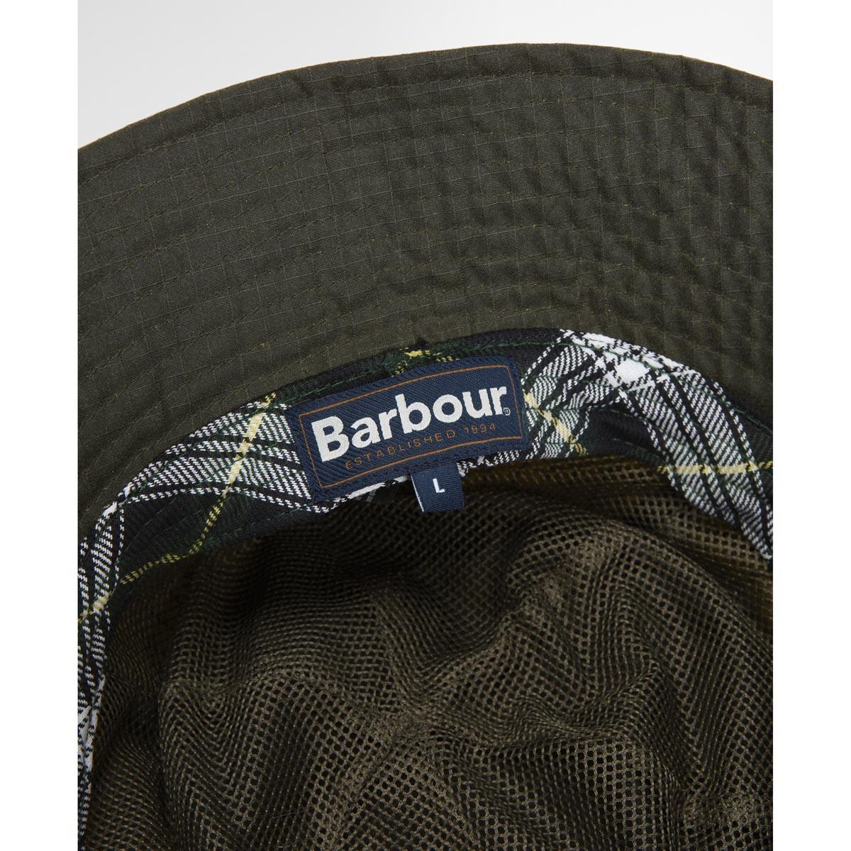 Green Barbour Mens Spectator 6 Panel Bucket Hat inner