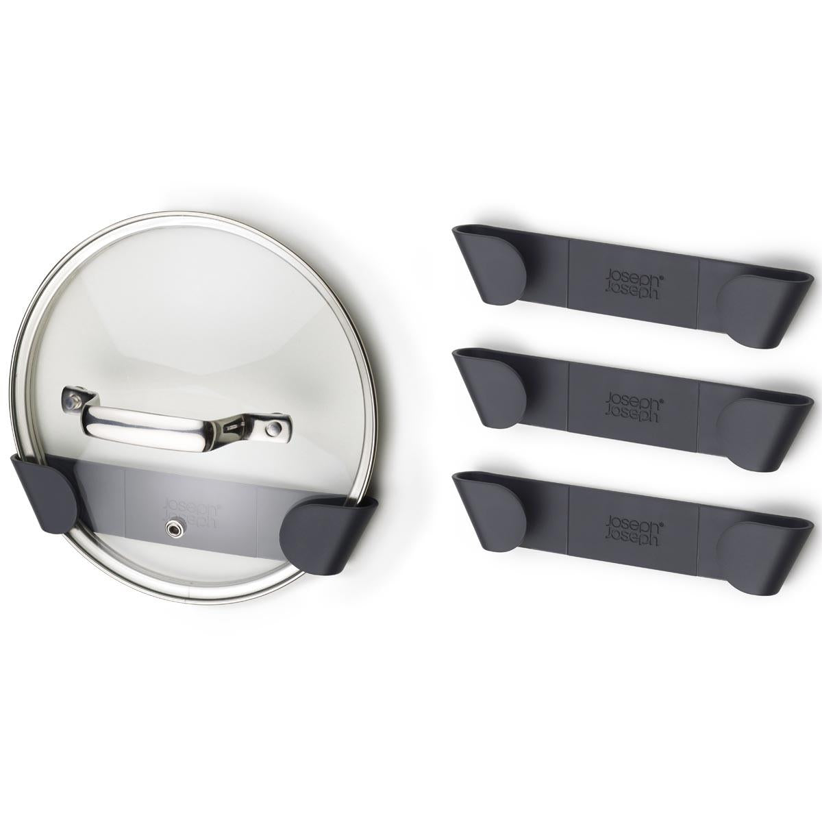 Grey Joseph Joseph CupboardStore Set of 4 In-cupboard Pan Lid Holders set