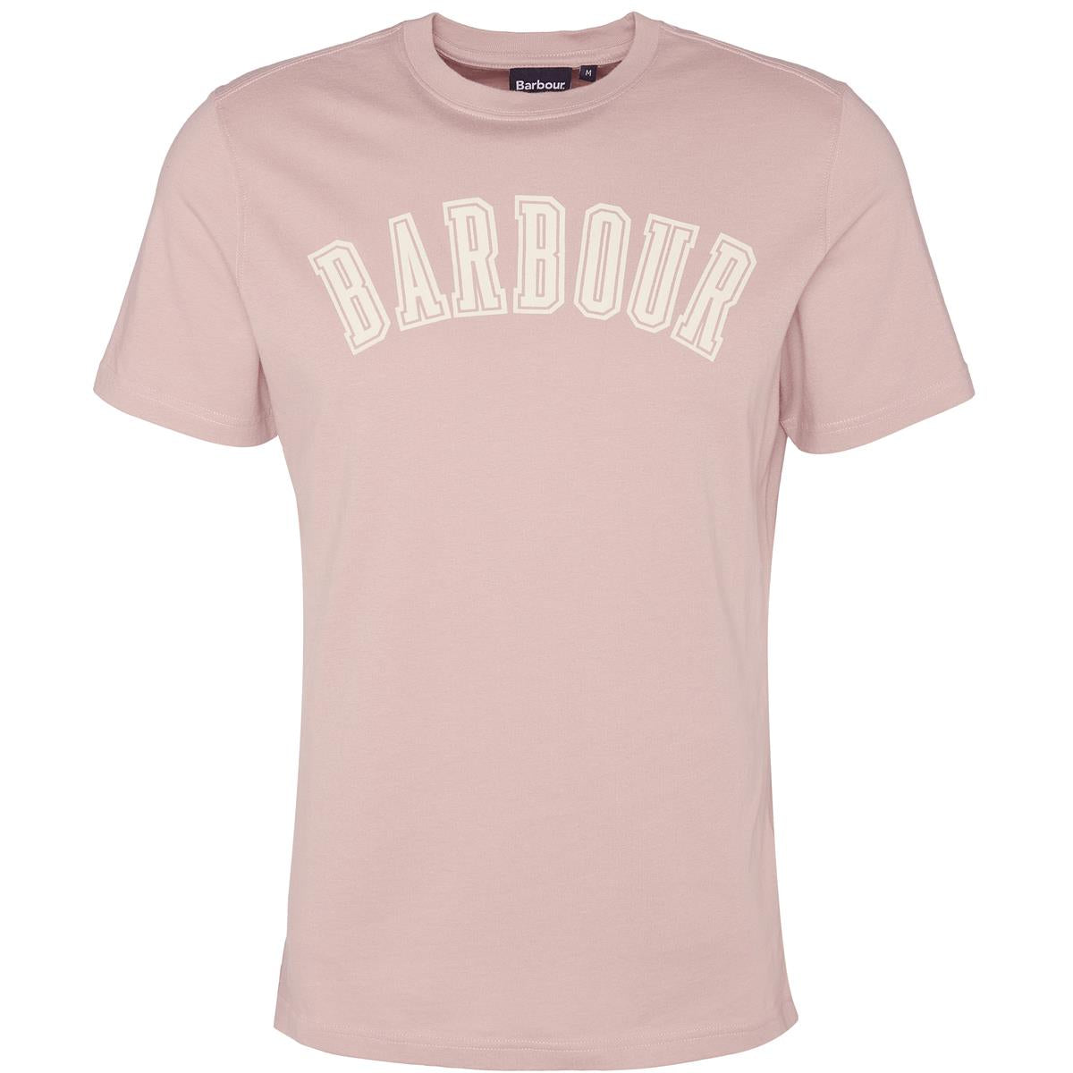 Pink Quartz Barbour Mens Stockland Graphic T-Shirt
