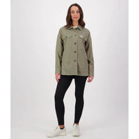Clover Swanndri Womens Harbourage Canvas Shacket On Model