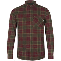 Red Forest Check Seeland Mens Glen Flannel Shirt