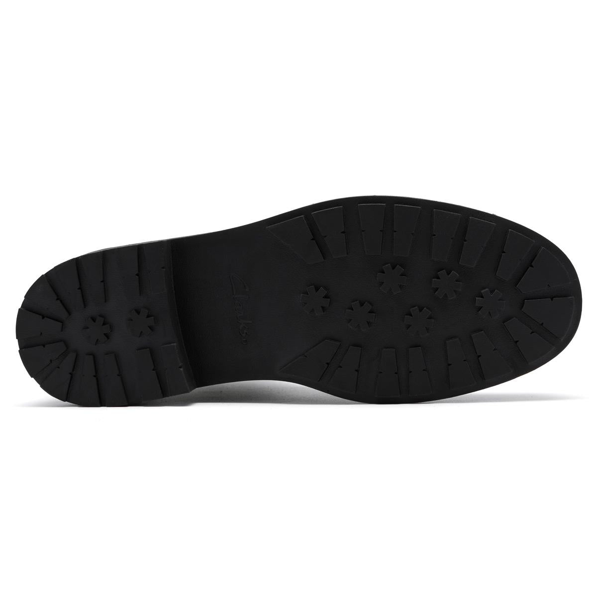 Black Leather Clarks Womens Orinoco3 Bay Boot Outsole