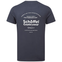 Navy Heritage Print Schoffel Mens Talland T-Shirt BACK