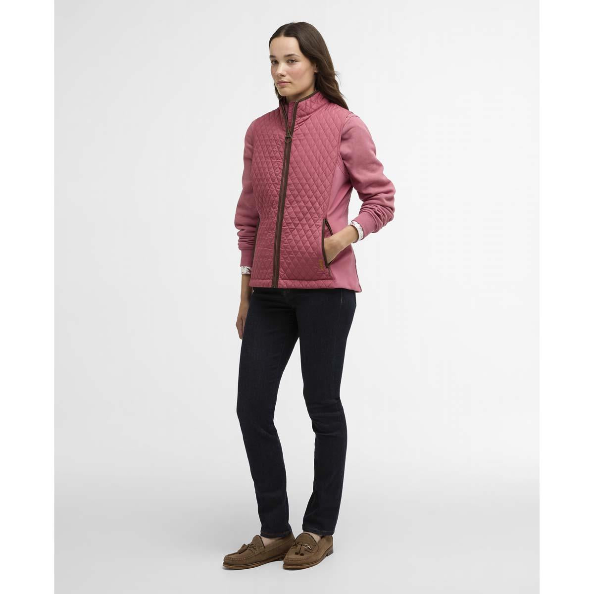 Wild Berry Barbour Womens Basswood Gilet model