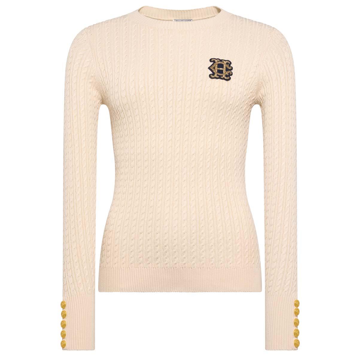 Almond Holland Cooper Womens Princeton Crew Neck Knit Jumper