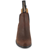 Antique Brown Blundstone Womens 1673 Chelsea Heel Boot Back