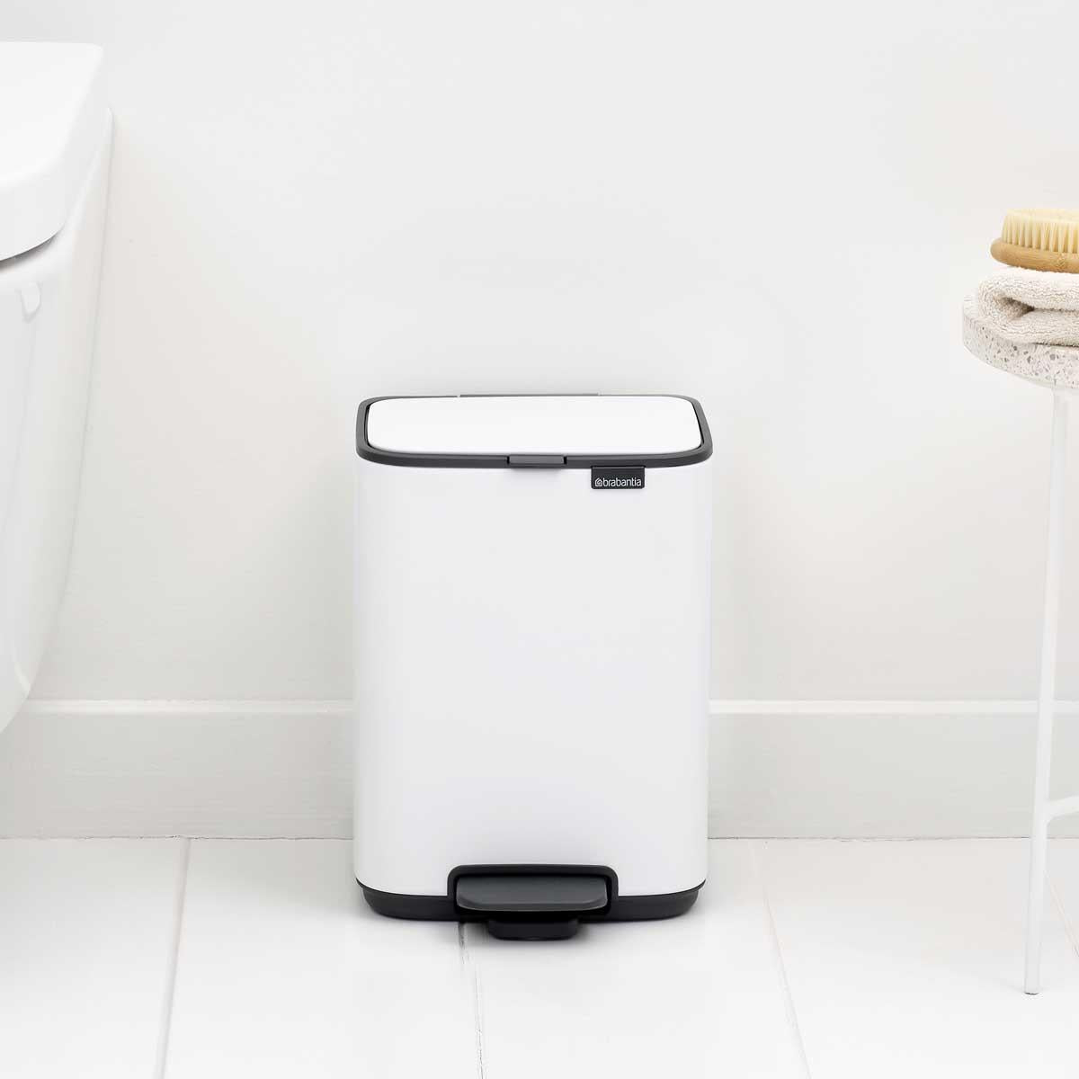 White Brabantia Bo Pedal Bin 4 Litre Lifestyle