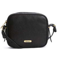 Black Barbour Womens Daphne Leather Crossbody Bag