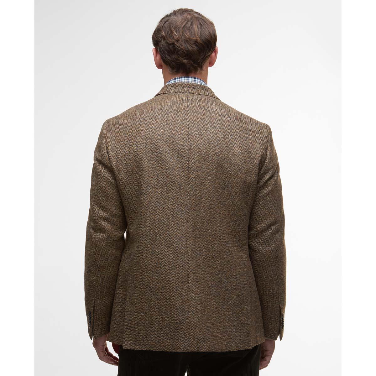 Brown Barbour Mens Firth Moons Herringbone Blazer back