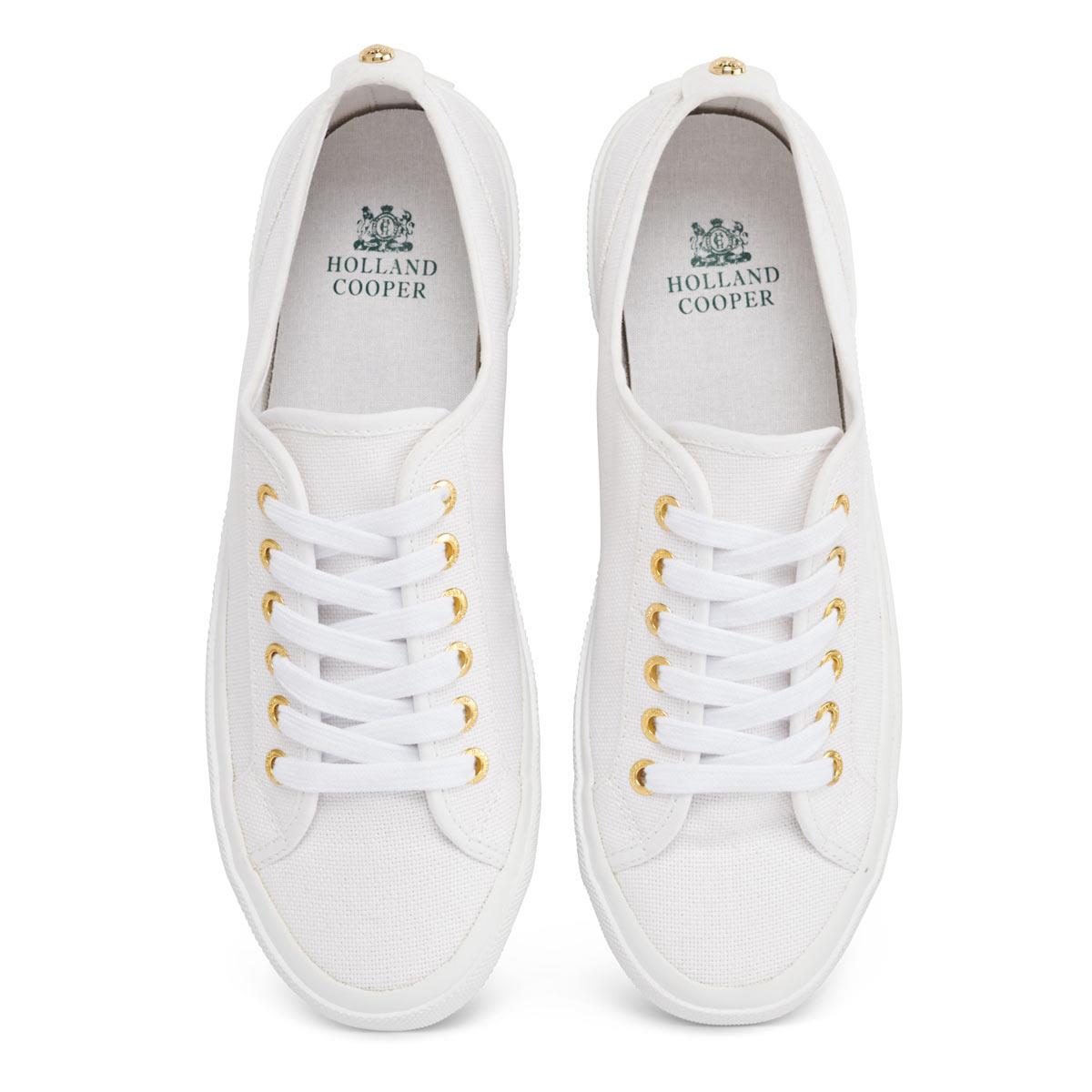 White Holland Cooper Womens Sloane Trainers Top