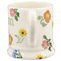 Emma Bridgewater Poppies and Pinks Mum Half Pint Mug Handle View