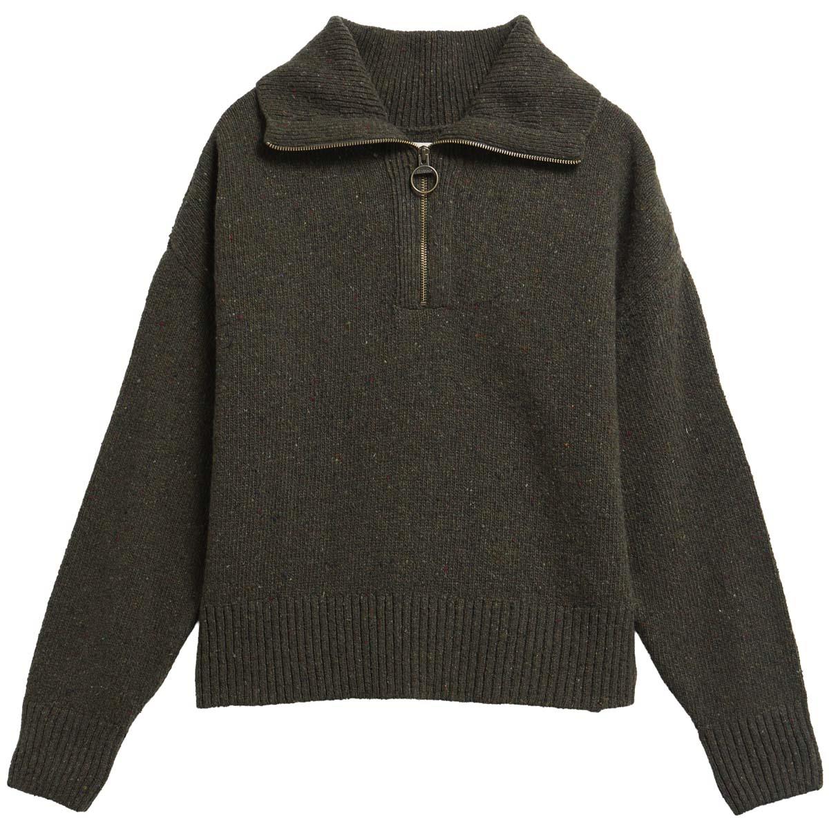 Barbour Womens Lavensdale Half Zip Fleck Knitted Jumper