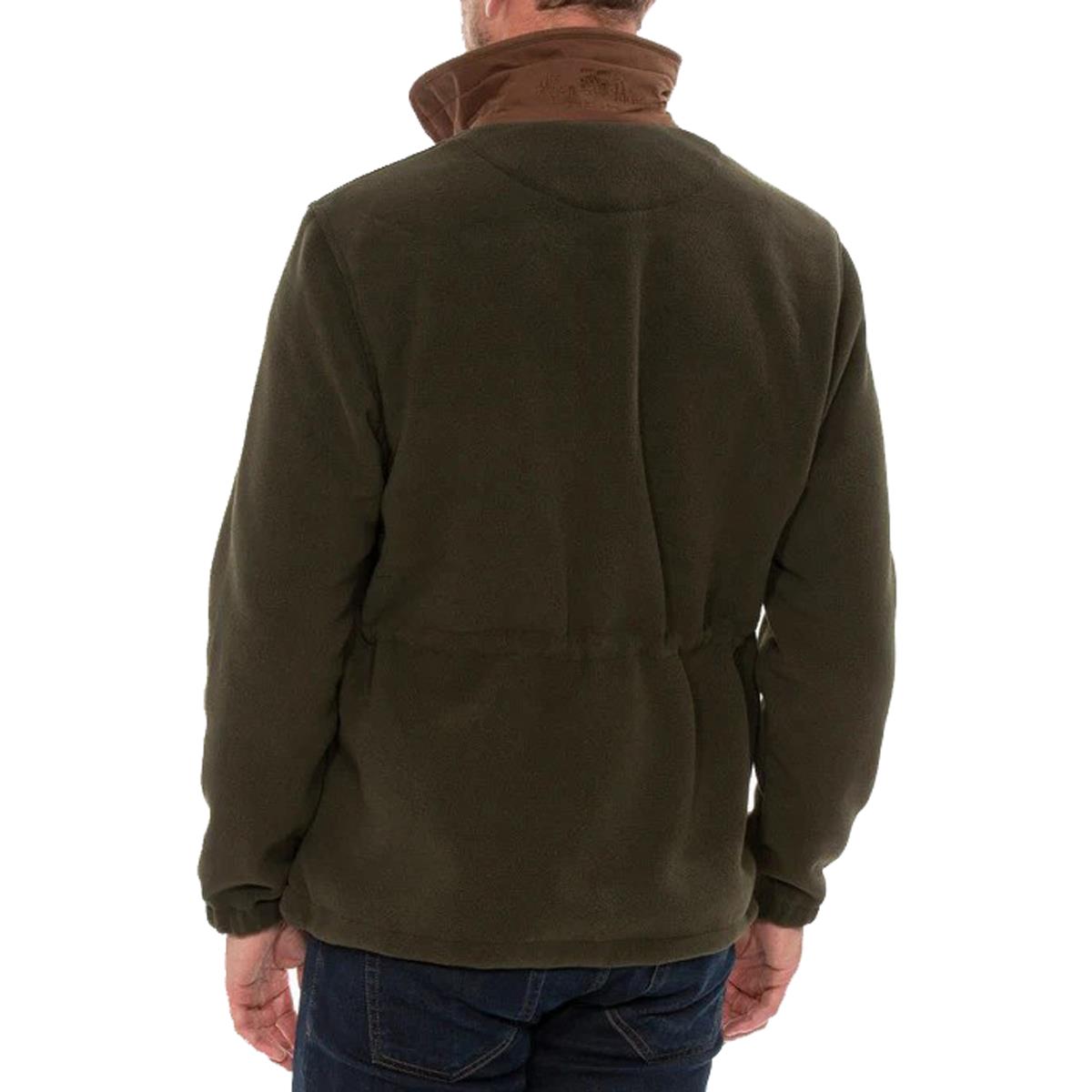 Green Alan Paine Aylsham Mens Fleece Jacket On Model Back