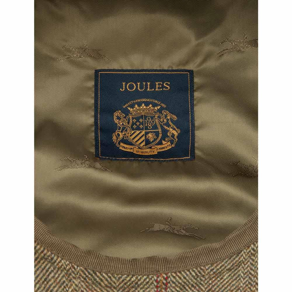 Khaki Tweed Joules Womens Harrogate Baker Boy Hat Lining