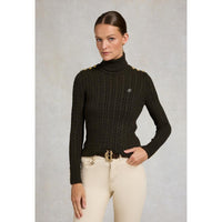 Holland Cooper Womens Seattle Roll Neck Cable Knit Jumper