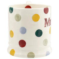 Emma Bridgewater Polka Dot Mummy Half Pint Mug FRONT
