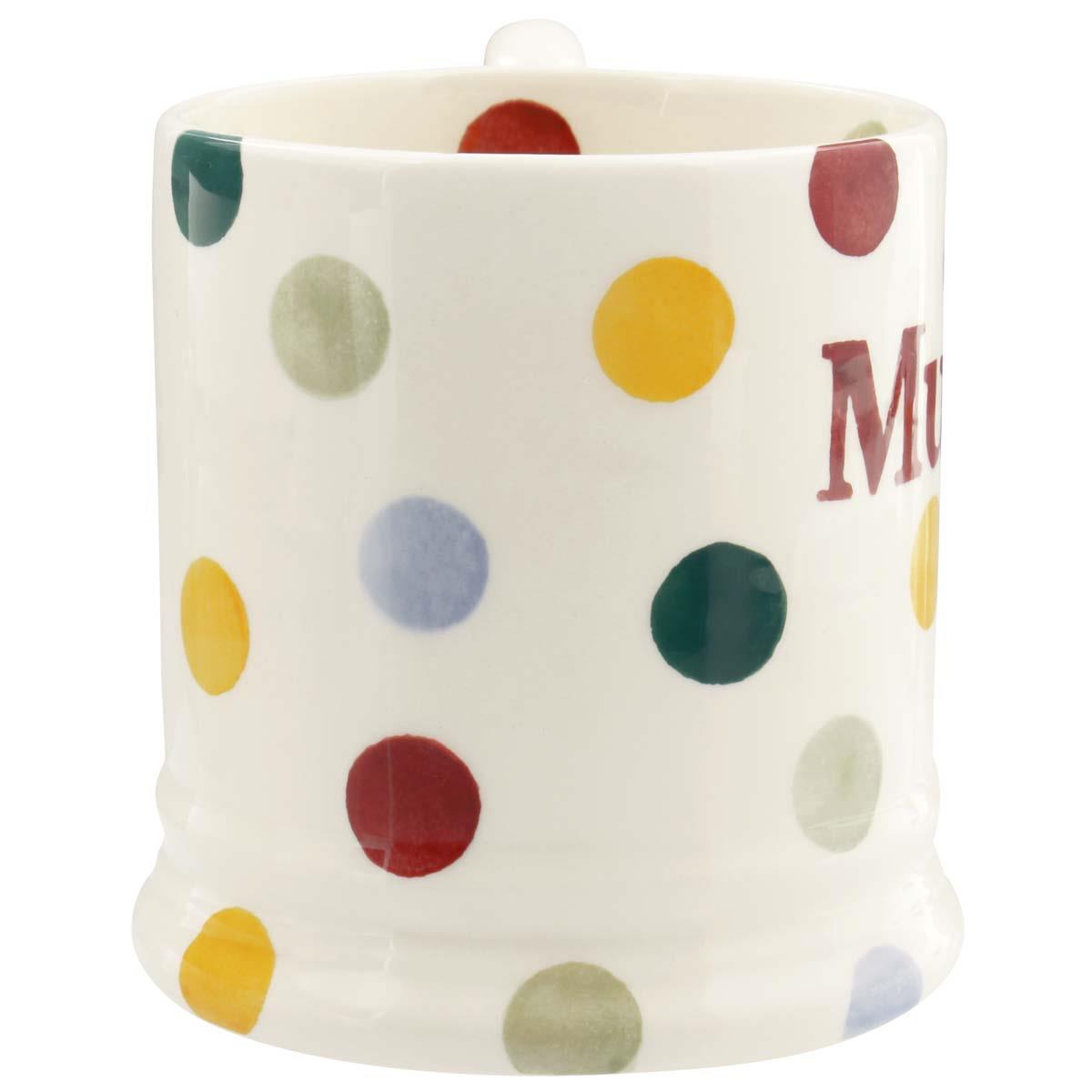 Emma Bridgewater Polka Dot Mummy Half Pint Mug FRONT
