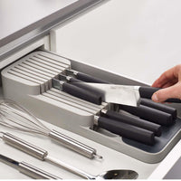 Grey/Grey Joseph Joseph DrawerStore Compact 2-tier Knife Organiser knife