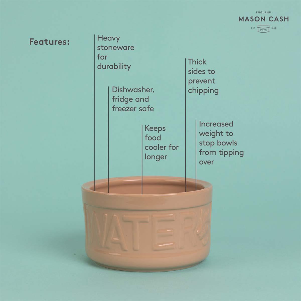 Mason Cash Cane Lettered Dog Water Bowl 15cm INFO2