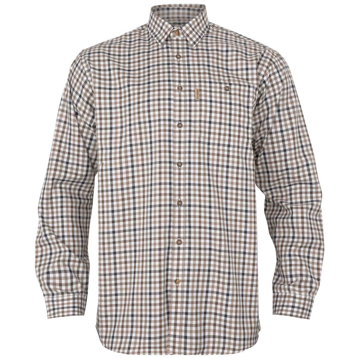 Blue/Beige Check Harkila Mens Milford Shirt