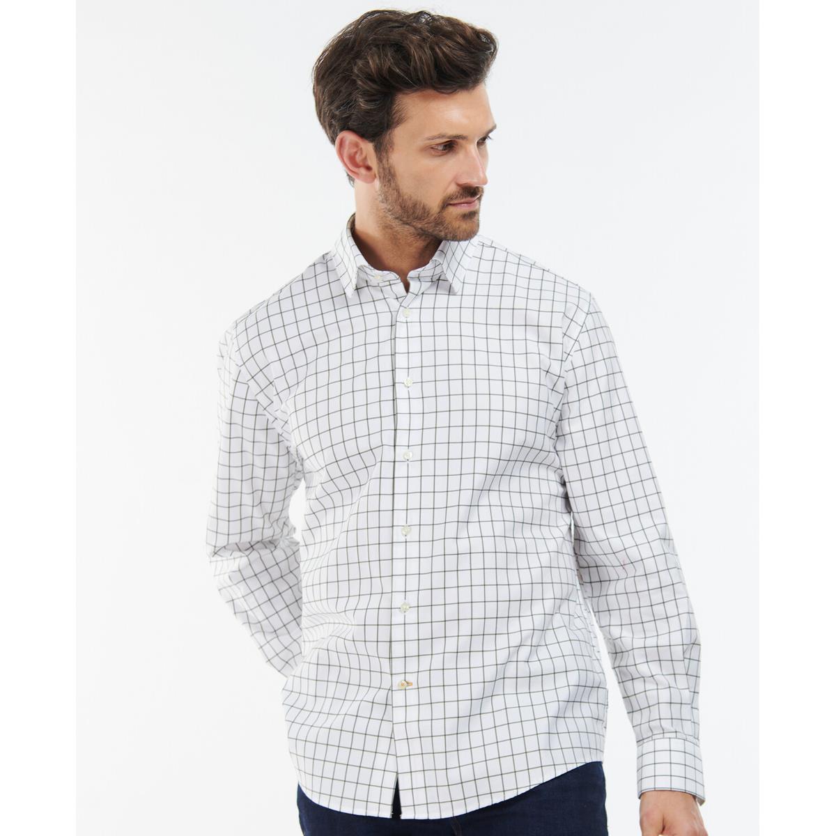 Blue Barbour Mens Hanstead Country Active Shirt Front