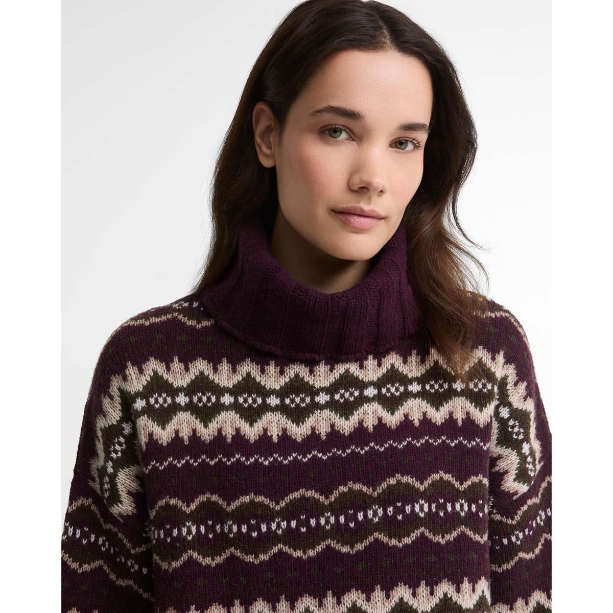 FIG MULTI Barbour Womens Helen Knitted Jumper COLLAR