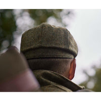 Forest Green/Herringbone Harkila Mens Kemore Classic Baker Boy Cap Back