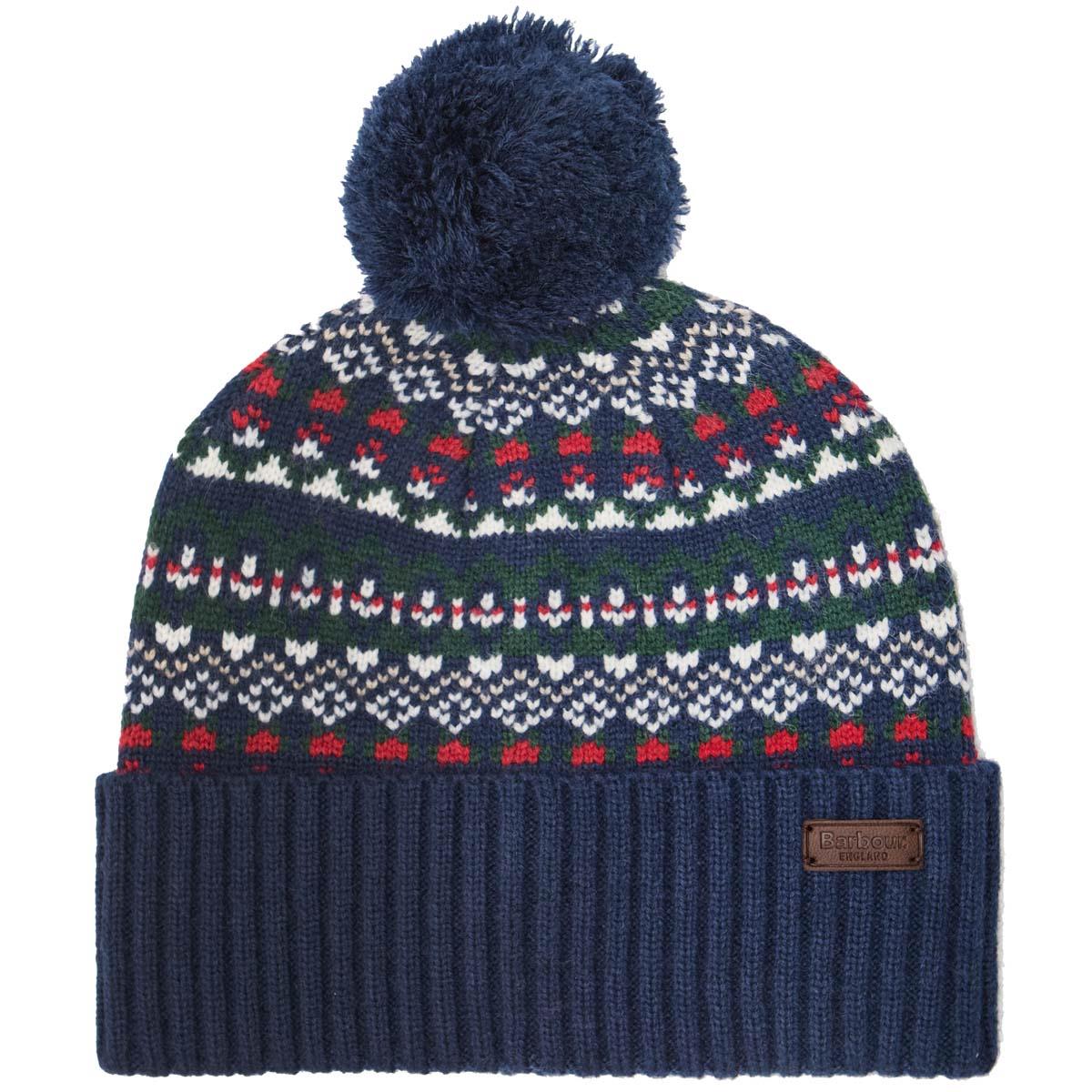 Barbour Mens Marlow Fair Isle Pom Beanie