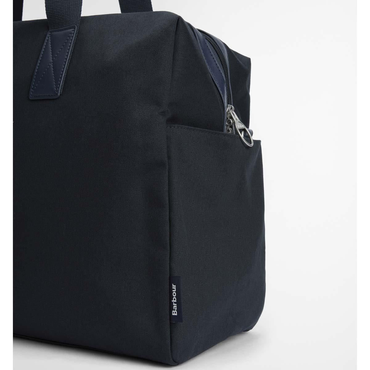 Navy Barbour Cascade City Holdall Bag Side