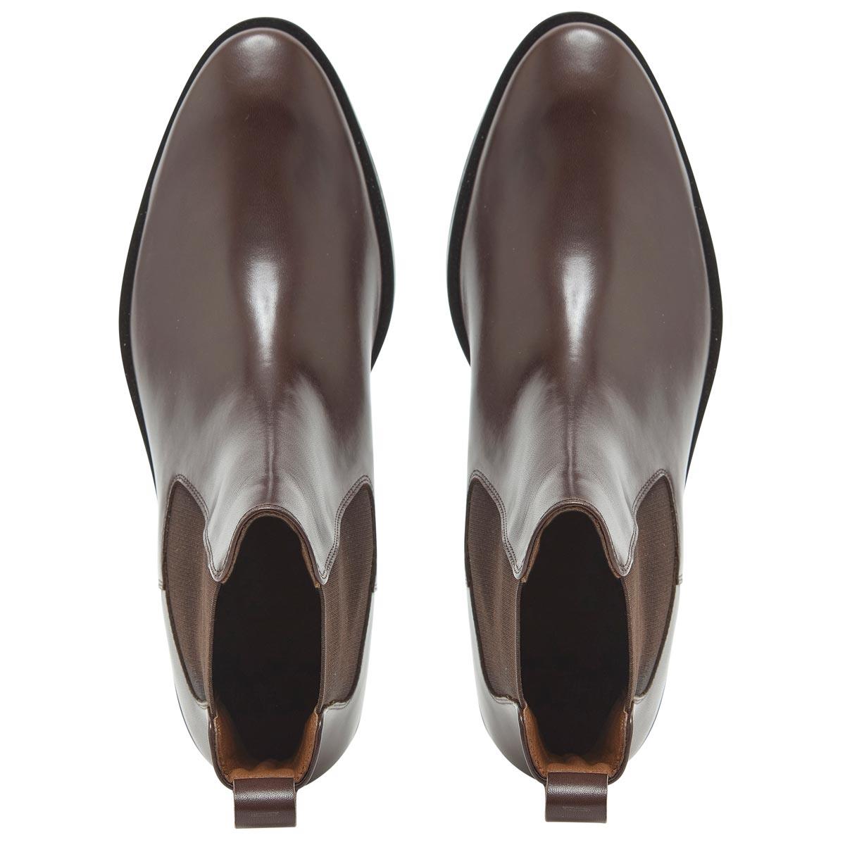 Dark Brown Chatham Womens Allerton Chelsea Boots Top View
