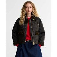 Olive/Classic Barbour Womens Tartan Reimagined Icons Tartan Quilt  FRONT
