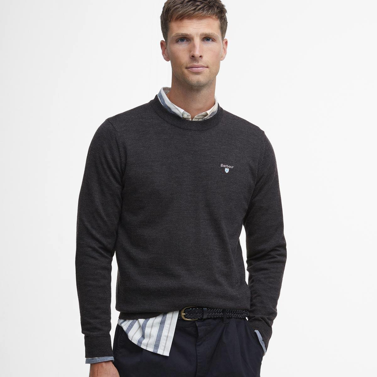 Barbour Mens Merino Crew Neck Sweater