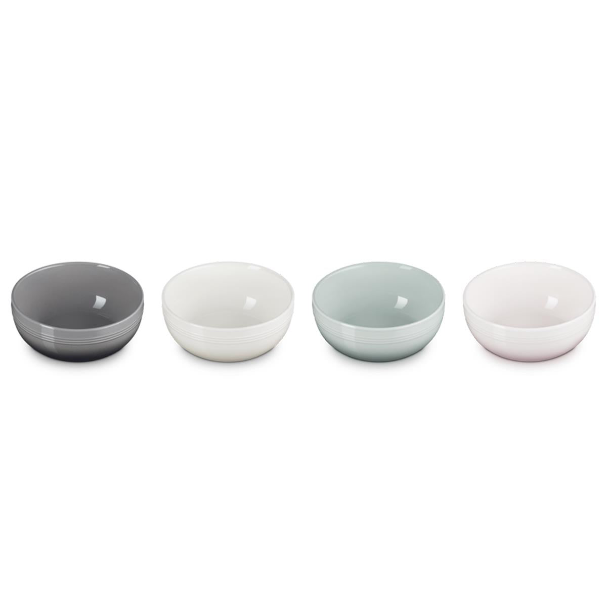 Le Creuset Stoneware Coupe Set of 4 Cereal Bowls inside