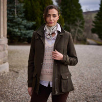 Dark Loden Herr Schoffel Womens Murra Tweed Coat Lifestyle