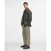 Archive Olive Barbour Mens Lightweight Ashby Wax Jacket Side