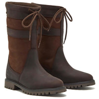 Dark Brown Chatham Womens Hexham II Mid Calf Riding Boots Angle View
