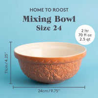 Mason Cash Home To Roost S24 Orange Mixing Bowl INFO