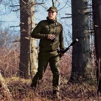 Pine Green Seeland Mens Power Fleece Jacket Lifestyle