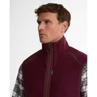 Dark Bordeaux Barbour Mens Langdale Gilet COLLAR