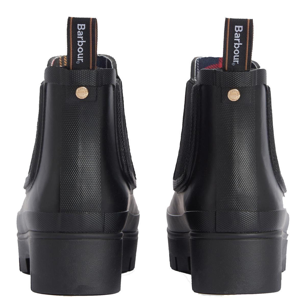 Black Barbour Womens Halton Chelsea Welly Back
