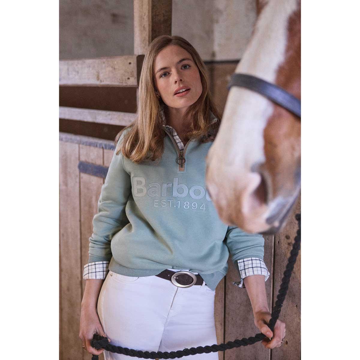 Barbour Womens Cynthia Half Zip Sweatshirt