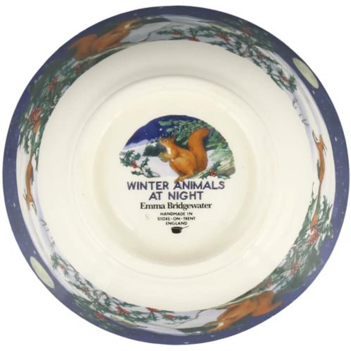 Emma Bridgewater Christmas Midnight Squirrel Small Old Bowl
