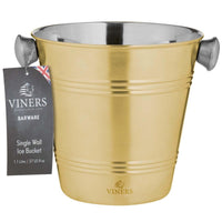 Viners Barware 1L Gold Single Wall Ice Bucket PACK