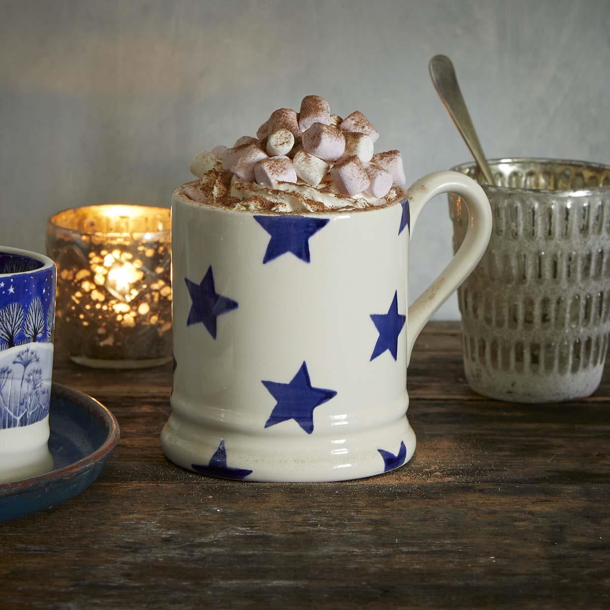 Emma Bridgewater Blue Star Half Pint Mug
