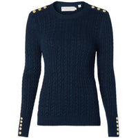 Holland Cooper Womens Seattle Cable Crew Neck Knitted Jumper