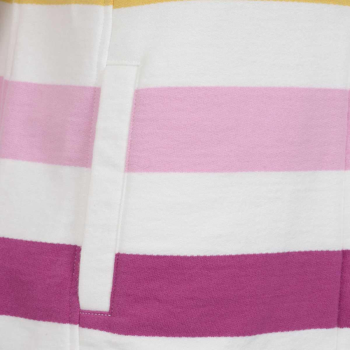 Colourful Lazy Jacks Womens LJ32 Striped Full Zip Sweatshirt Back Pocket Detail